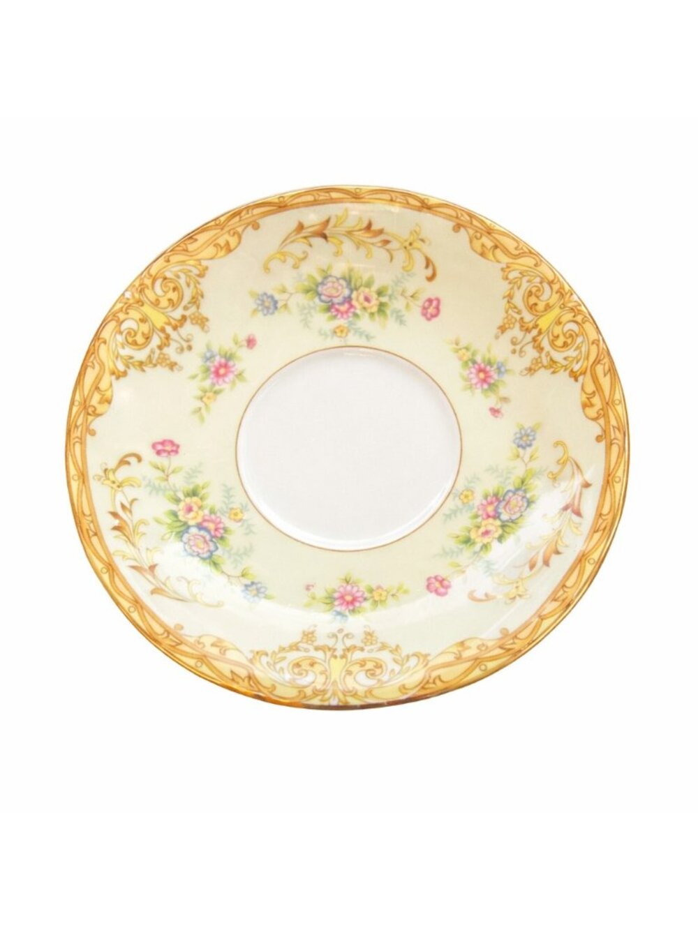 Noritake Leona Saucer 5.5" Vintage Japan Floral Gold Scroll Replacement